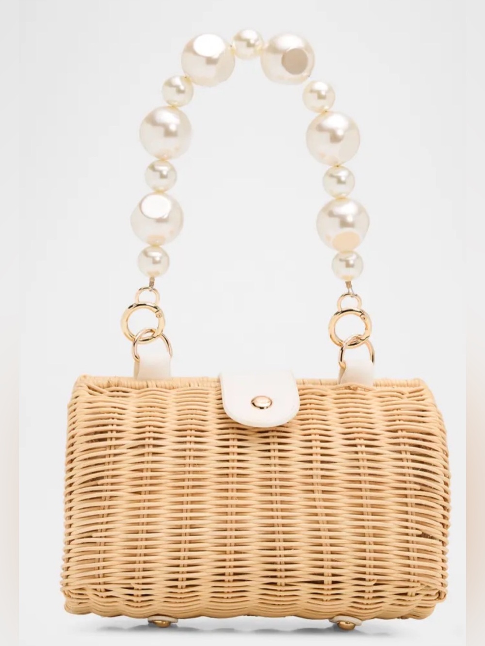 BTB Los Angeles Page Pearly Rattan Shoulder Bag NWT
